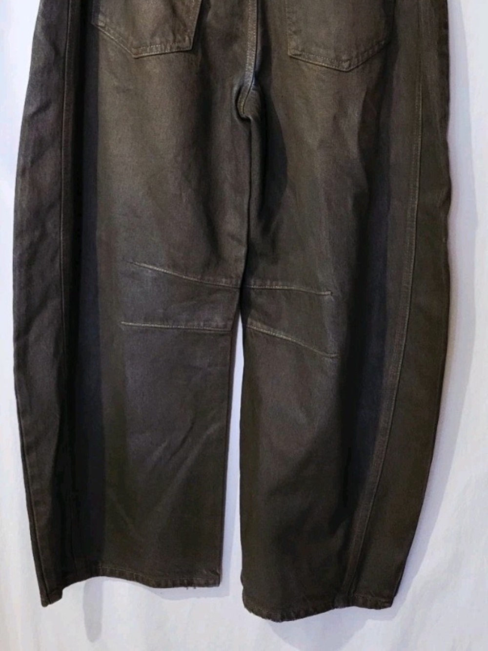 Unworn - Free People Coated Barrel Leg Denim Jeans - Picture 9 of 15
